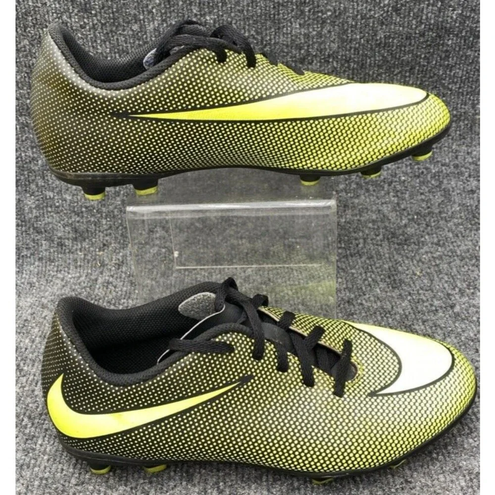 Nike Jr Bravata II FG Soccer Cleats Black Volt Yellow 844442-070 Youth 6Y